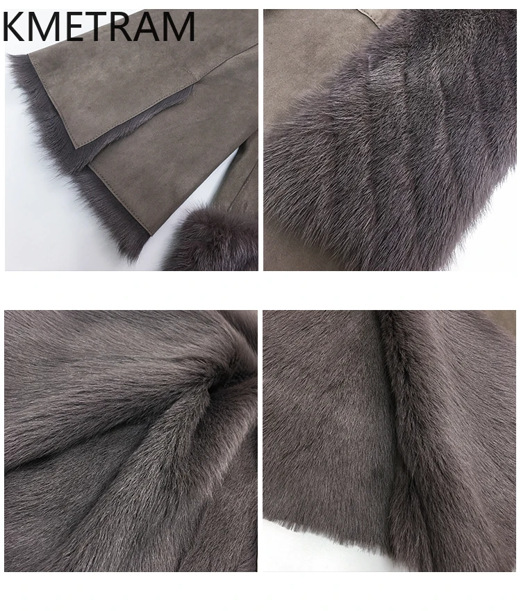 天然ヤギ革ウール両面毛皮ジャケット女性ロングリアルファーコート冬のレザージャケット女性服 2025 шуба женская