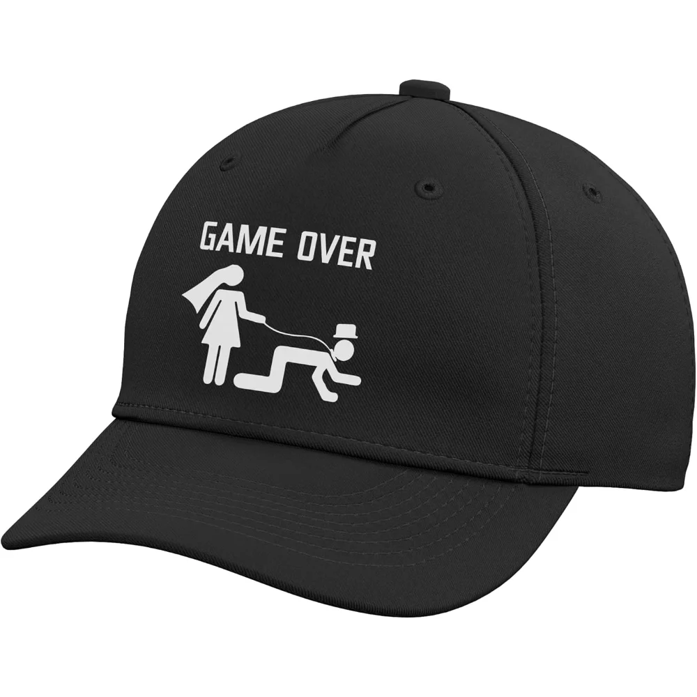 

1pcs game over Bachelor Party Funny Groomsmen Adjustable Baseball Sun Cap For Wedding Bachelor Party Groom Team Favor Gift