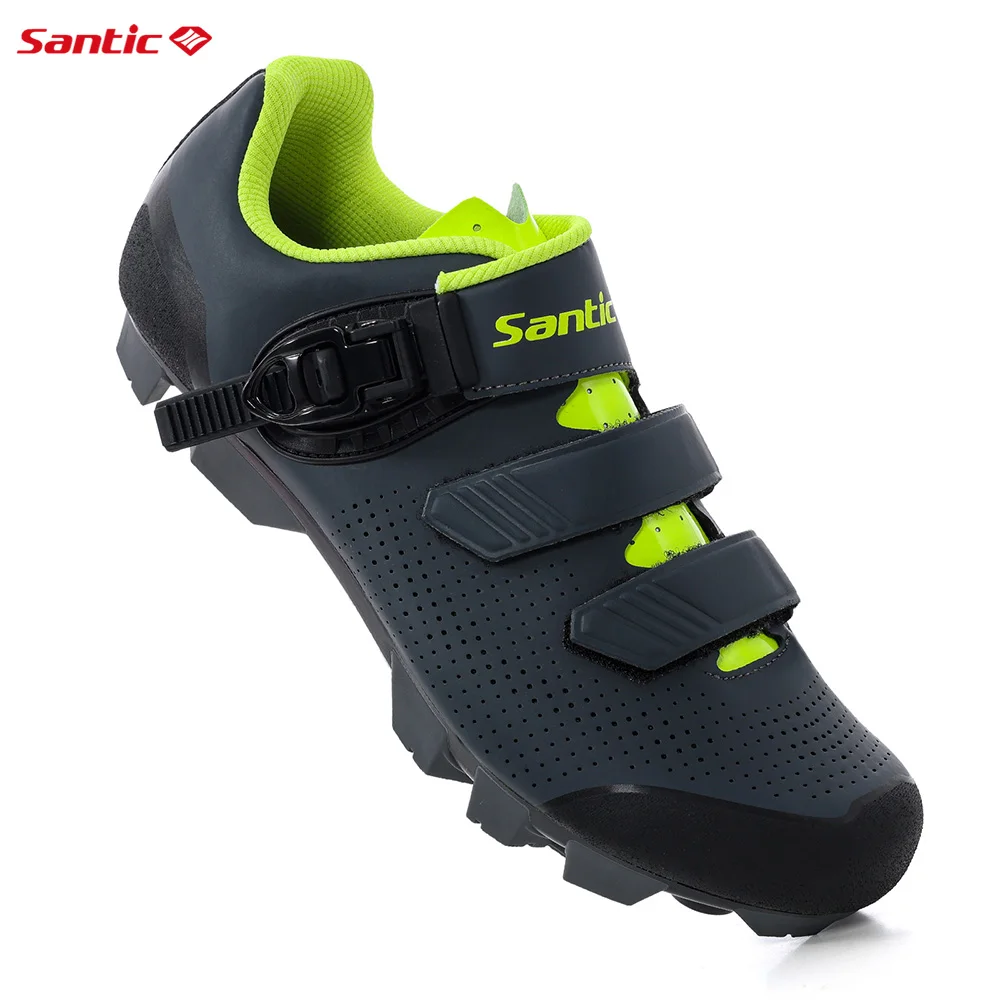 Santic Mountain Bike Shoes Fits SPD Pedal Men\'s Cycling Lock Shoes Outdoor MTB Bike Road Riding Professional Self-locking Shoes