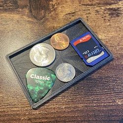 1Pc Mini Slim Aluminum Metal Case Portable Coin Tray For Card Holde Wallet Case Purse Card Holder Key Desk Tray Home Decoration