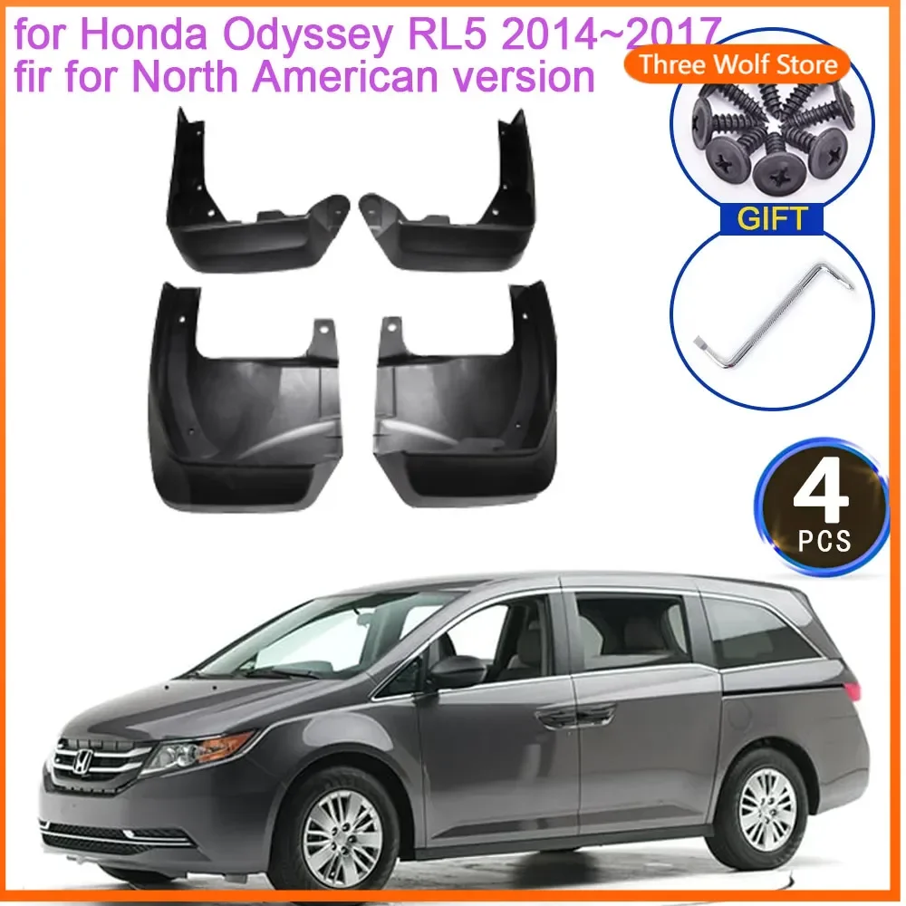 

for Honda Odyssey RL5 4 2014~2017 LX SE 2016 2015 Mud Flaps 4x Mudguards Splash Guards Front Rear Wheel Fender Flare Accessories