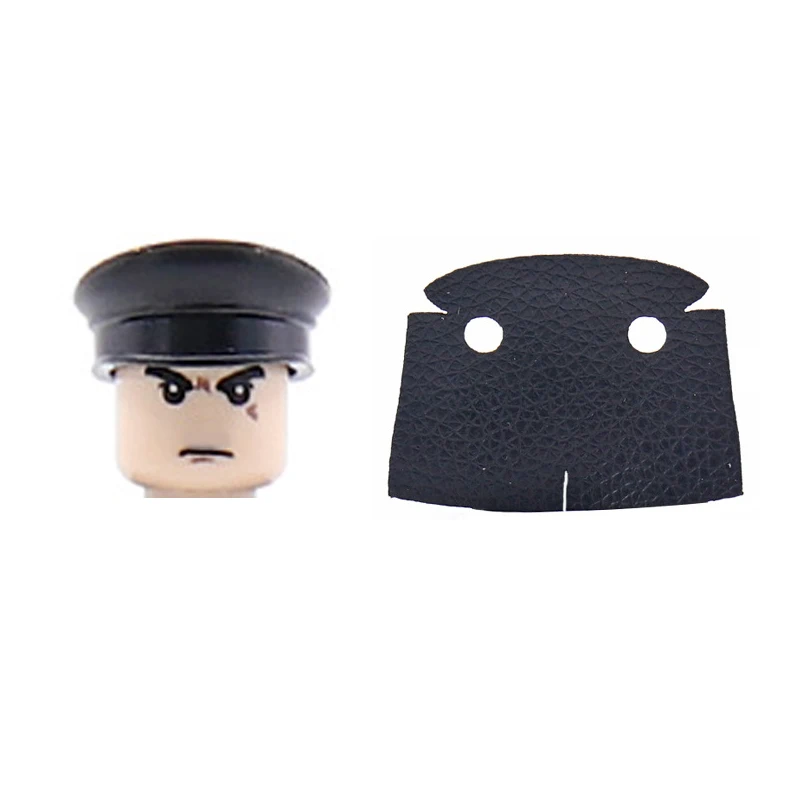 WW2 Soldier Figures Helmets Accessories Building Blocks Military Army Officers Black Cloak Hats Parts Bricks Toys