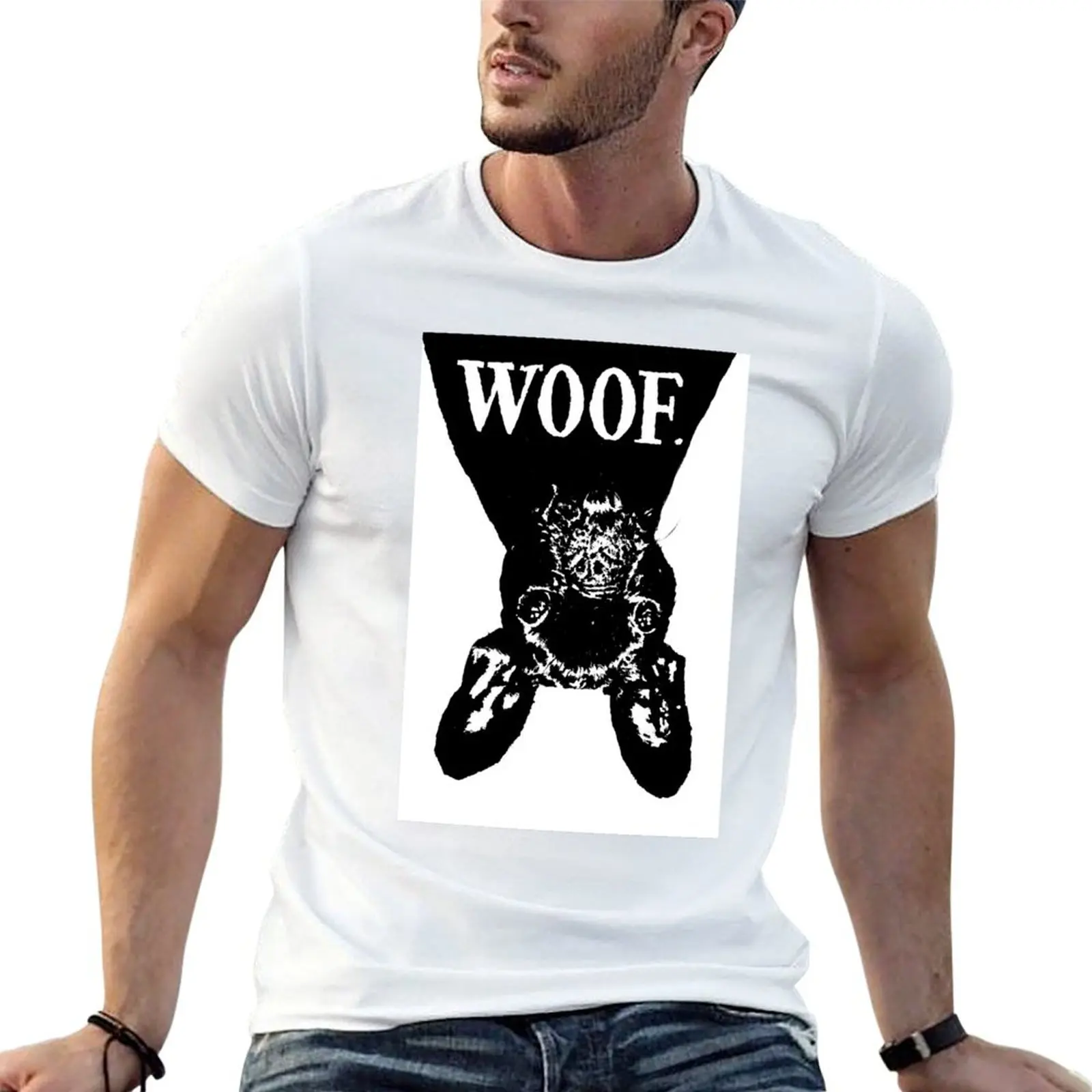 Woof - Boston terrier T-Shirt Work Short Sleeve Cotton Top