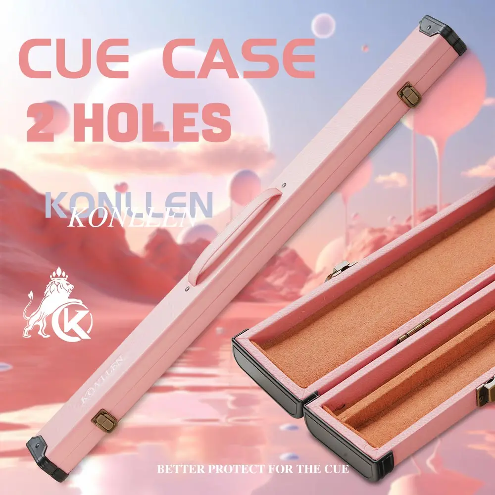 

KONLLEN Pool Cue Case 1x1 PU Pool Stick Case Holds Large Capacity Carrying Cases 1 Butt and 1 Shaft Billiard Stick