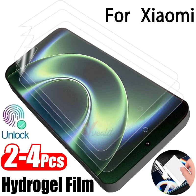 

2-4 шт. гидрогелевая пленка с полным покрытием для Xiaomi 17 Ultra, защитная пленка для экрана Xiaomi 17 Pro Max 15 14 13, силиконовая мягкая пленка, не стекло