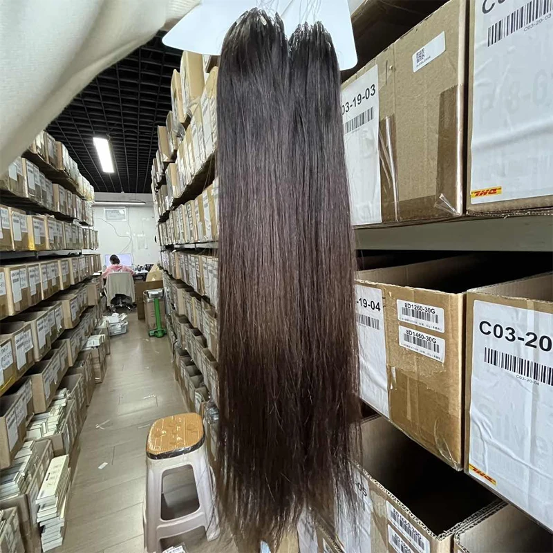 2 # مايكرو الخرز وصلات شعر 8D سيليكون حلقة نانو الشعر غير مرئية سهلة التركيب أحلك الشعر البني 30 جرام/الحزمة #3