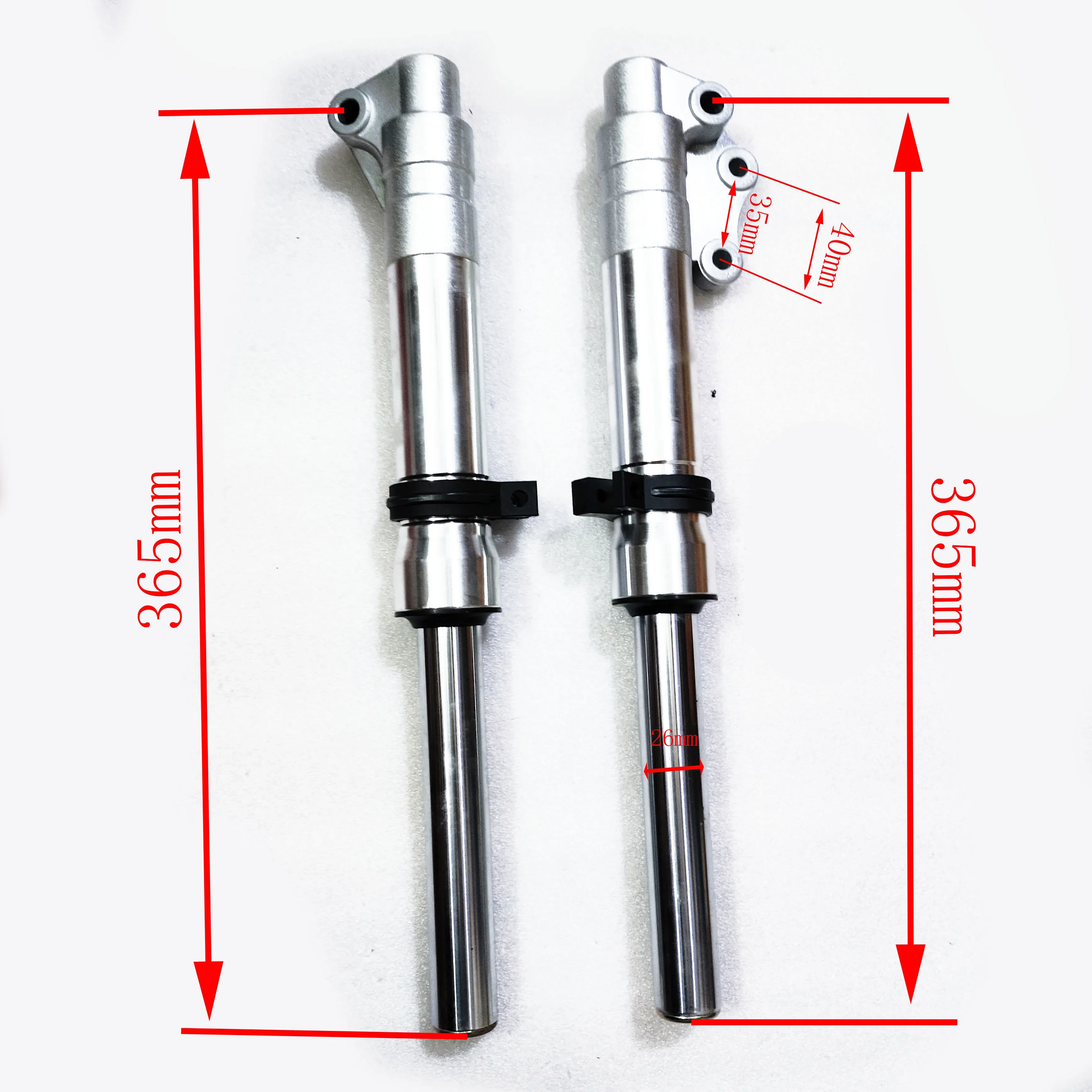 One Pair 365mm 26mm Motorcycle Front Fork Shock Absorber Suspension for Honda JOG JOG50 JOG90 50 90 50cc 90cc