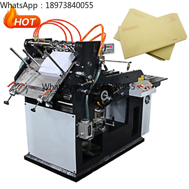 Automatic Mini White Paper Wallet Small A4 Pocket Document Envelopes Gluing Maker Price Trade Simple Envelope Making Machine