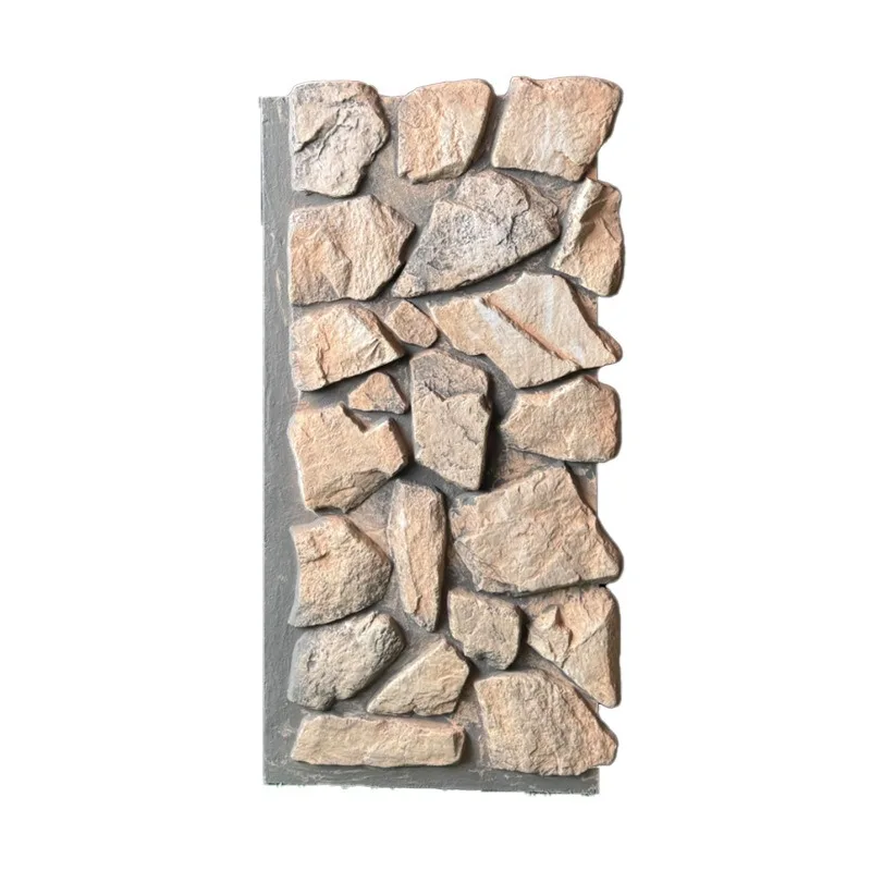 PU Stone Skin Lightweight Large Stone Villa Exterior Cultural Stone Eco-friendly Decorative Board