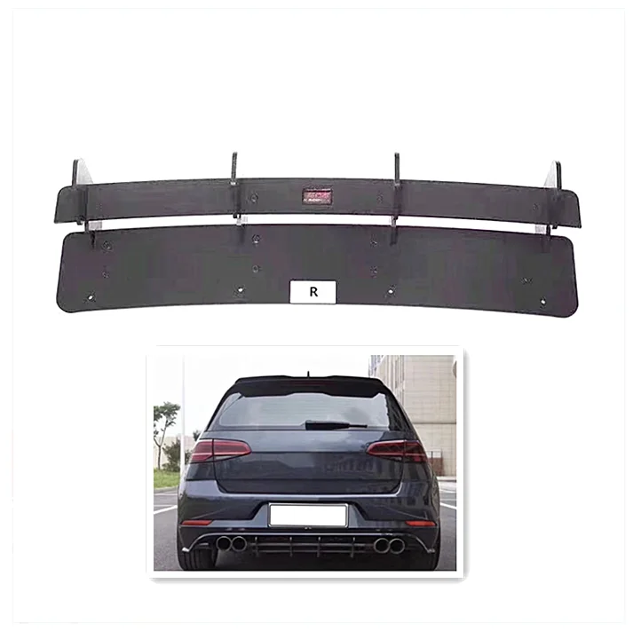 Automotive Parts ABS Rear Bumper Lip For Volkswagen VW Golf 7.5 R Glossy Black Rear Diffuser