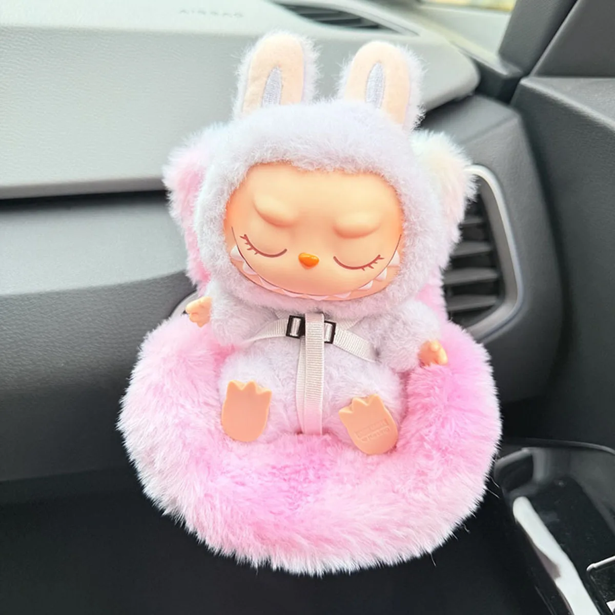 Мини-милое автомобильное сиденье, автомобильное украшение для воздуховыпускного отверстия, украшение для салона автомобиля, подходит для кукол labubu 17 см