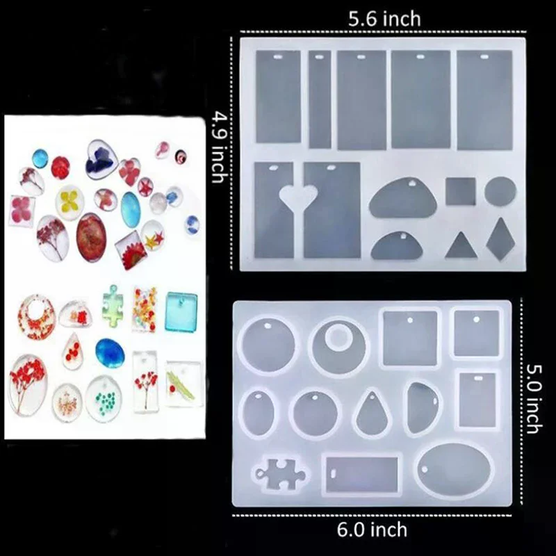 

Silicone Earrings Necklace Pendant Mould DIY Handmade Resin Mold Jewelry Making