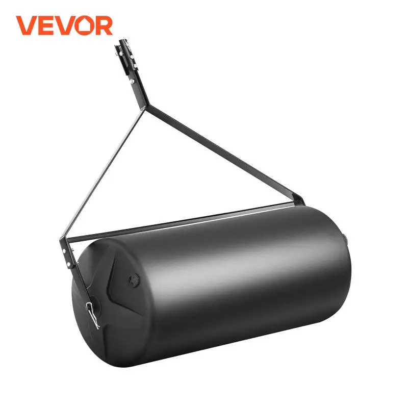 VEVOR Tow Behind Lawn Roller  Sand/Water Filled Yard Roller    LLDPE Drum and Steel Frame Sod Roller with Easy-turn Plug