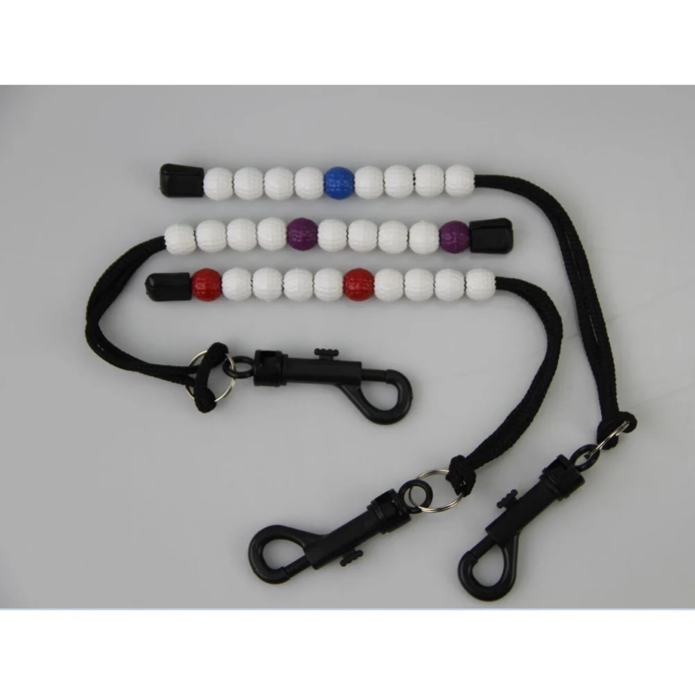 Compteur de perles tressées, 8 pièces, marque de course, comptage de balle, Clip de partition de Golf sur cours, compteur de perles
