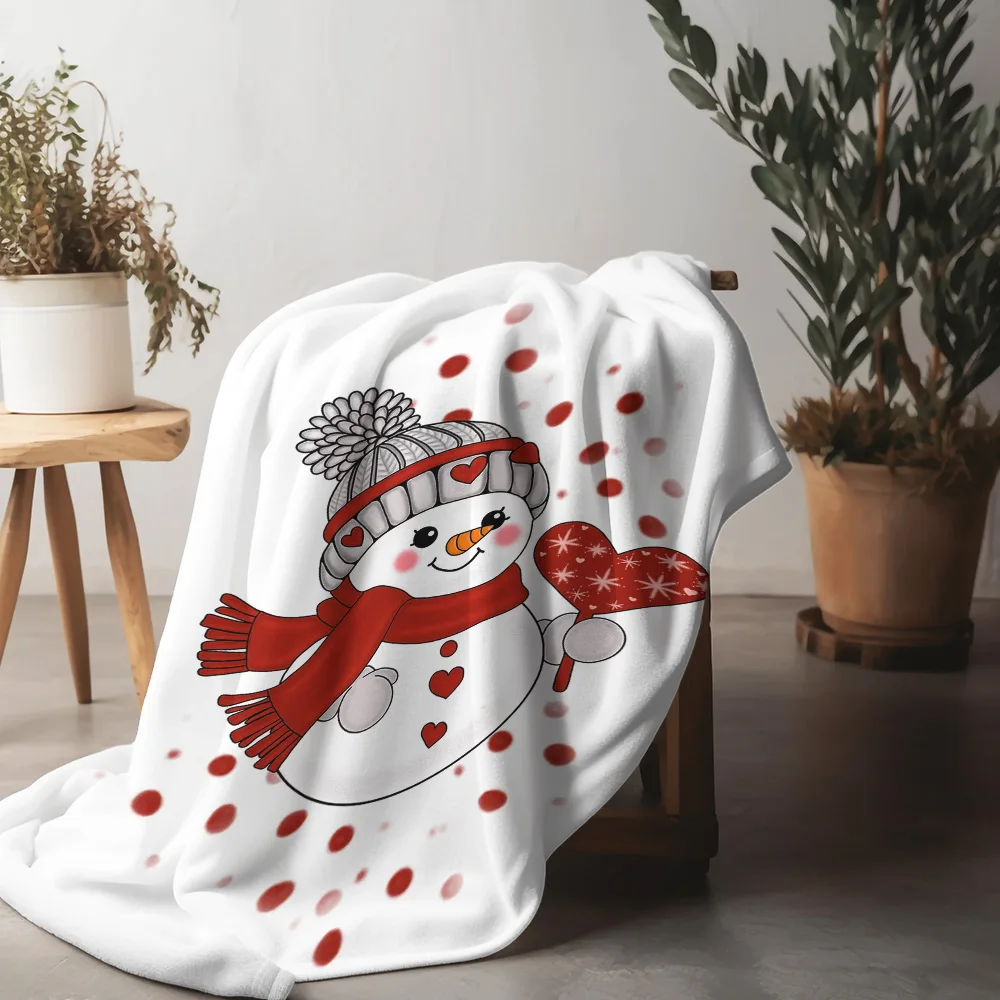 

TuniuCute Snowman мультяшное одеяло с принтом для детей, подростков, взрослых, диван-кровать, декор комнаты