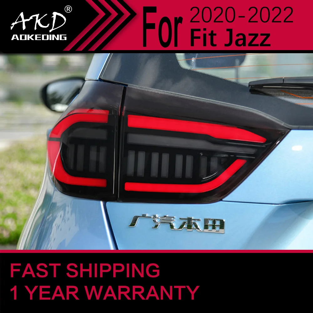 Car Lights for Honda Jazz Fit LED Tail Light 2020-2022 GR9 Rear Stop Lamp Brake Signal DRL Reverse Automotive Accessories