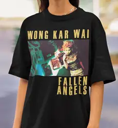 ぬいぐるみ映画Tシャツ、女性のファンのためのwong kar Wai、クラシックヴィンテージスクリーンネック、ヴィンテージダイナミック