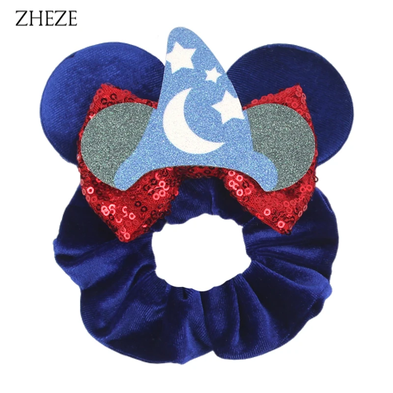 Nieuwe Disney Speelgoed Winkel Muis Oren Scrunchie Girls RopePonytail Elastic Velvet Hairband Autumn Winter DIY Hair Accessories