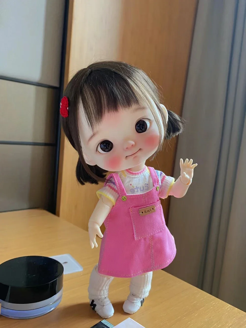 2024 New SD BJD 25CM girl yuanbao Meng Qbaby Big head Resin Doll Fashion Doll Gift Spot makeup free shipping