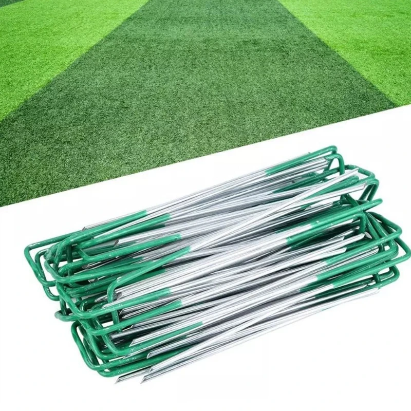 50pcs Garden Stakes Landscape for Staples U-Type Turf for Staples for Artificial Grass Rust Proof Sod Pins Securing Fences Weed