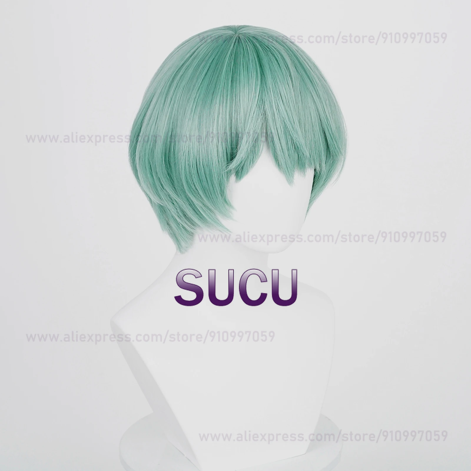 Saja Boys Baby คอสเพลย์วิกผมภาพยนตร์ 30 ซม.สั้นผู้ชายสีเขียวผมปีศาจเด็กคอสเพลย์วิกผมหมวกวิกผมฟรี