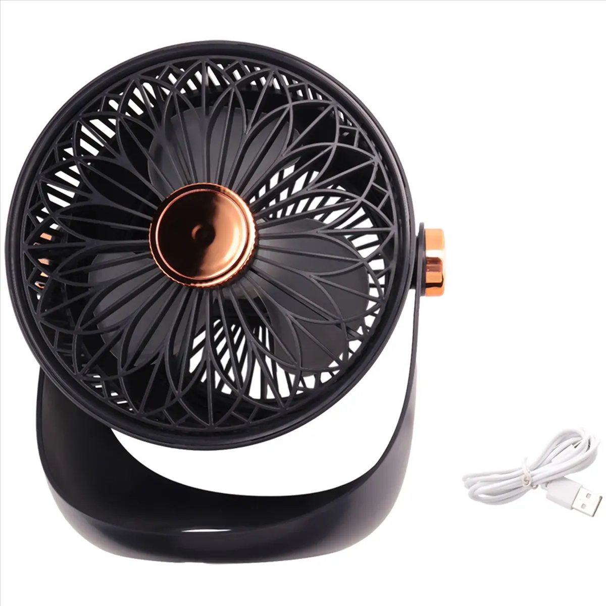 [ABJZ] 2400MAh Table Wall Air Circulation Electric Fan USB Rechargeable Wall Mountable Cooling Ventilator Fan, blue