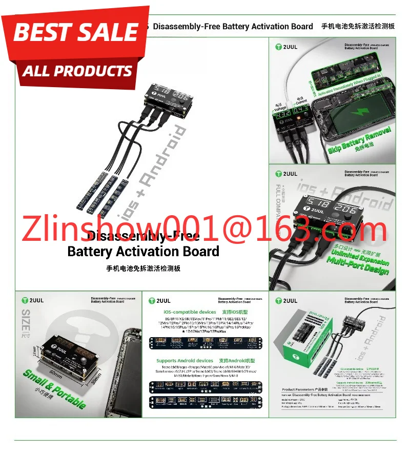 2UUL BT05 Wake up Sleep Battery Activation Board for Fast Charging Tester Repair Tool