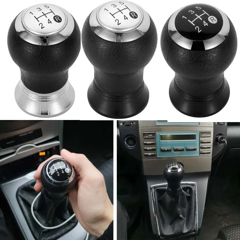 Car Gear Shift Knob For Toyota Corolla 2008 Auris Toyota Yaris 2005 2006 2007 2008 2009 2010 Stick Head Lever Handle Accessories