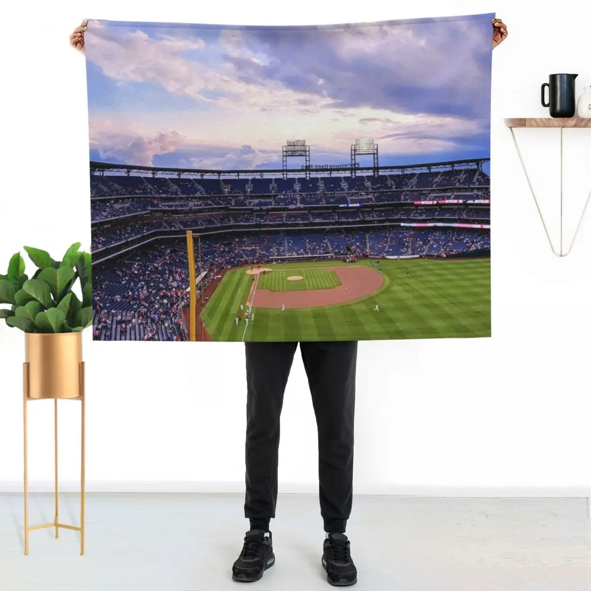 Citizens Bank Park Sky Throw Blanket Quilt Retros Giant Sofa Flannels Decoratives Blankets