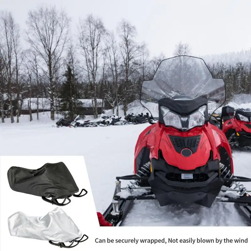 Snowmobile Cover UV Resistant Dustproof Trailerable Snowmobile Cover Universal Fabric Heavy-Duty Snow Machine Sled Cover With