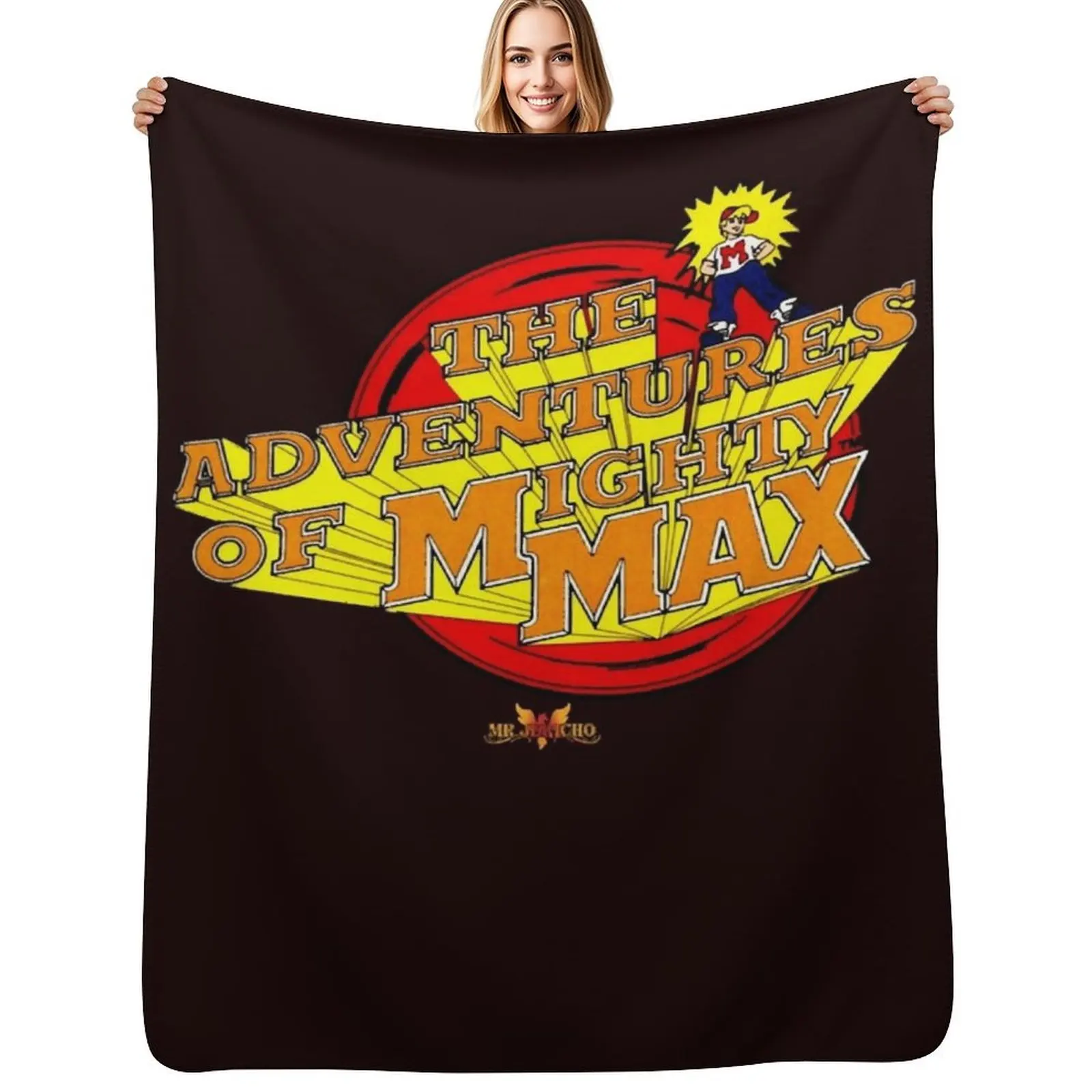 Mighty Max Retro Cartoon Classic T-Shirt Throw Blanket Wrinkle Resistant Lightweight Blanket