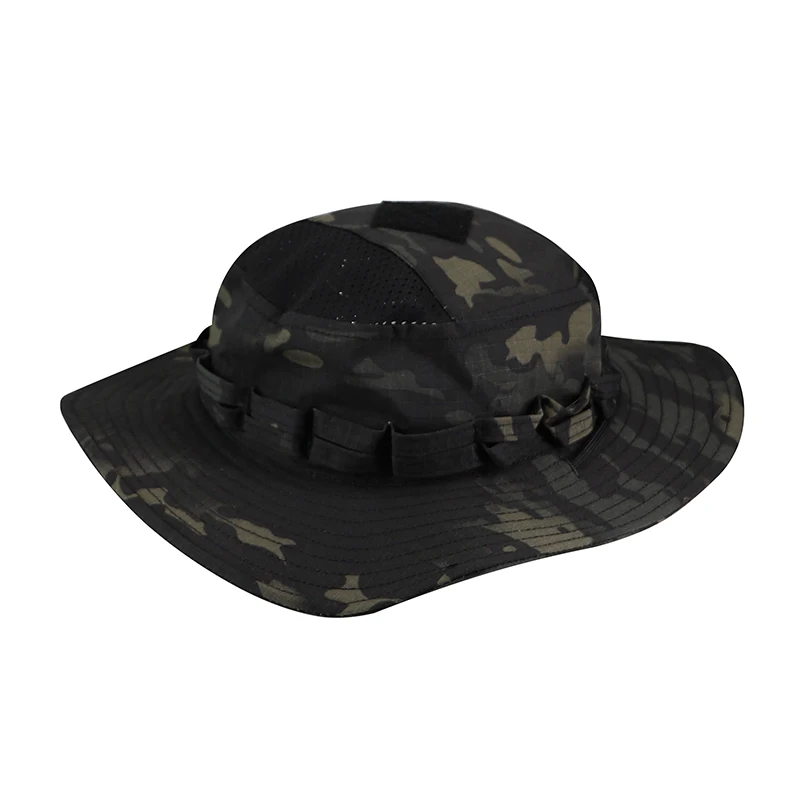 2024 New Camo Tactical Enthusiasts Square Pocket Bonnie Cap Outdoor Bucket Benny Hats Multicam Fishing Hiking Outdoor Sun Caps