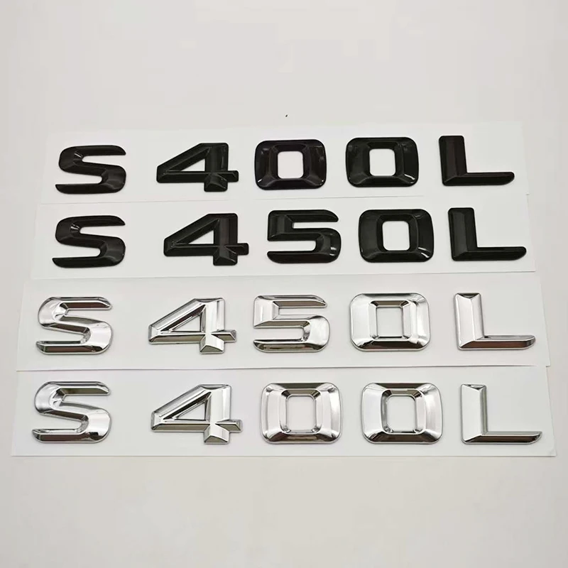 

3D ABS Car Letters Logo S400L S450L Badge Sticker Rear Trunk Emblem For S Class S400L S450L V221 V222 Accessories