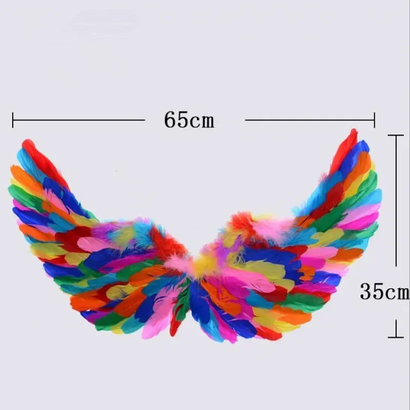 Women Girl Glow Wreath Flower Feather Angel Wing Light Tutu Skirt Halo Party Costume Birthday Christmas Halloween