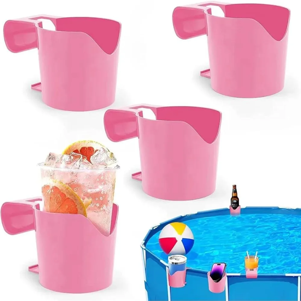 1-4PCS Poolside Cup Holder for Above Ground Pools Pool Drink Holders for Party for Tumblers Drink Bottles Boat & Patio Outdoor