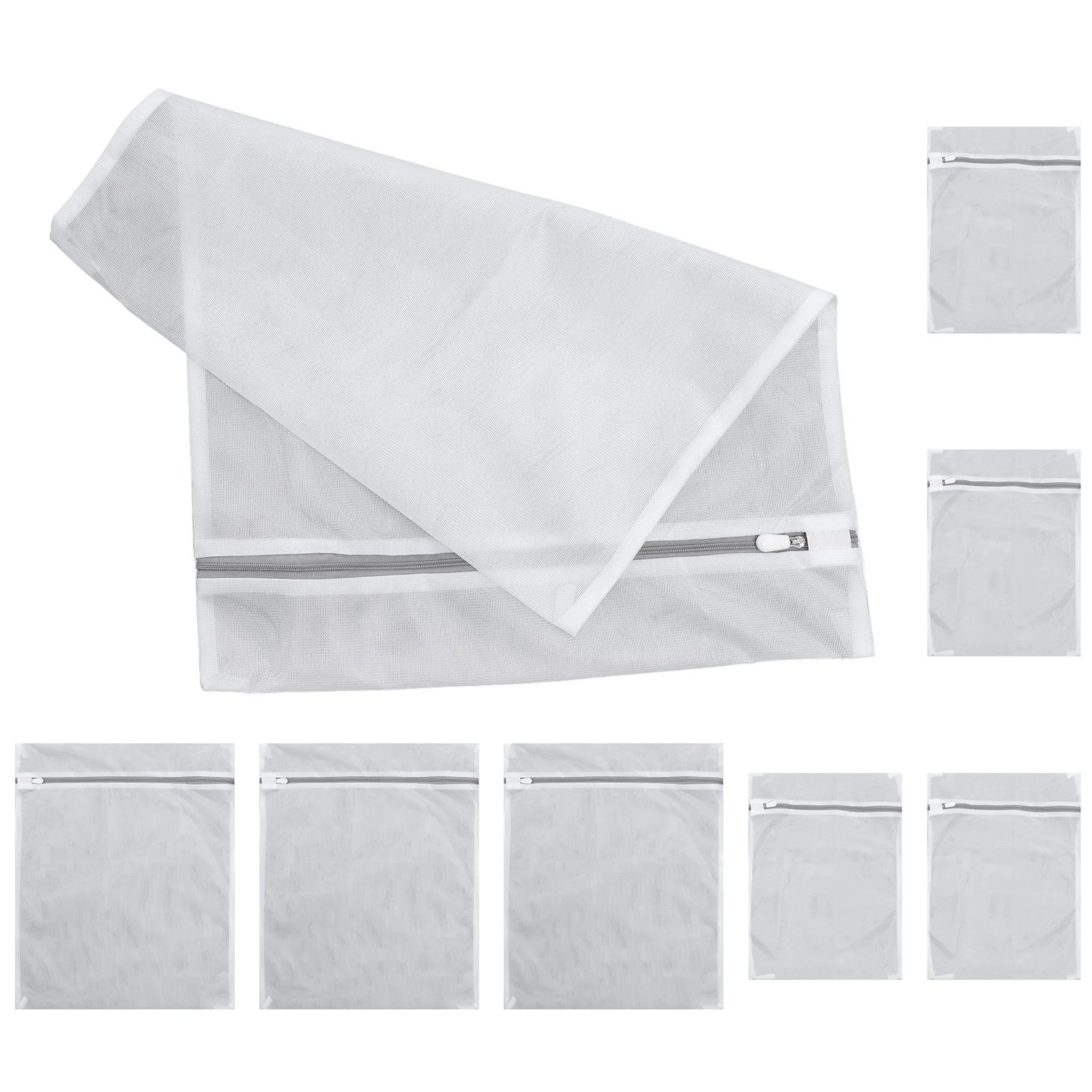 

8Pcs Polyester Mesh Laundry Bags Reusable Clothes Washing Pouches for Bra Underwear Travel Organizer Laundry Bags