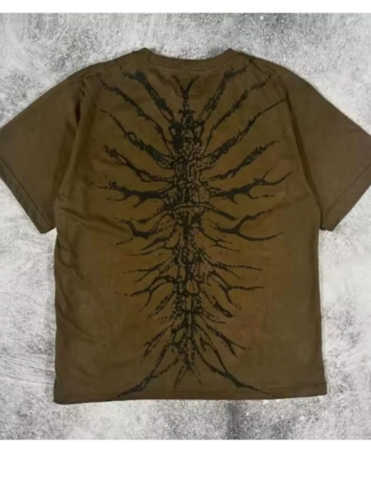 

Loose Fit Skull Print Crew Ne T-irt Men's Casual Breathable ort Sve round Ne Top for Youth Daily Wear