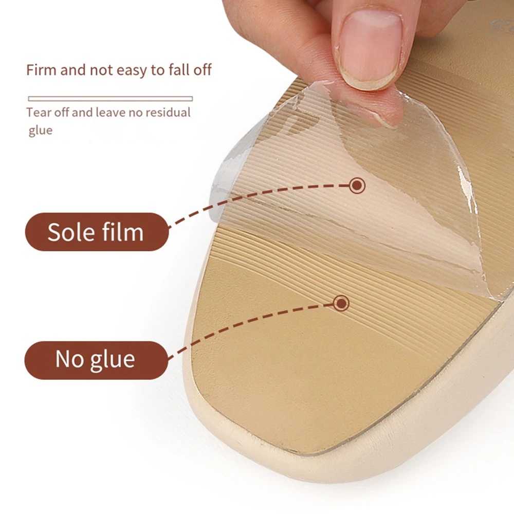 No-adhesive Sole Protective Film Anti-slip Outsole Film Sole Wearable Pads Sticker Clear High Heels Sole Tape Shoe Accessories