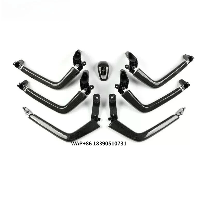 

For Cayenne 2018-2024 Car Modification Interior Saddle Armrest Upgrade Door Handle Carbon Fiber Decoration