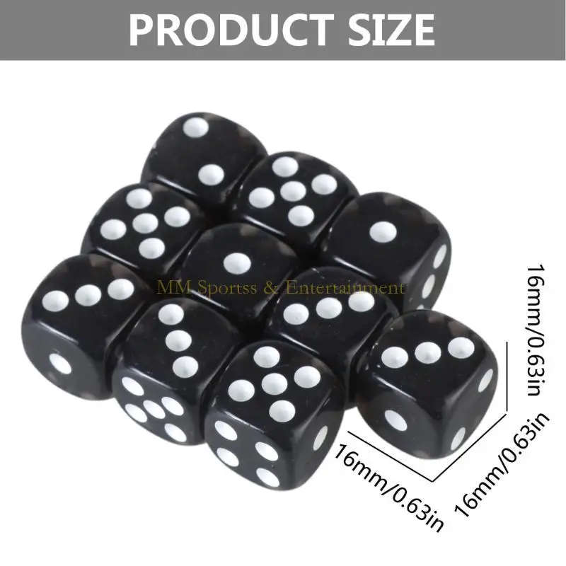 

31BE 10PCS 6 -СИДЕРНЫЕ ДИСКИ 16 -миллиметровые цифровые номера кубики для детских игрушек/игр