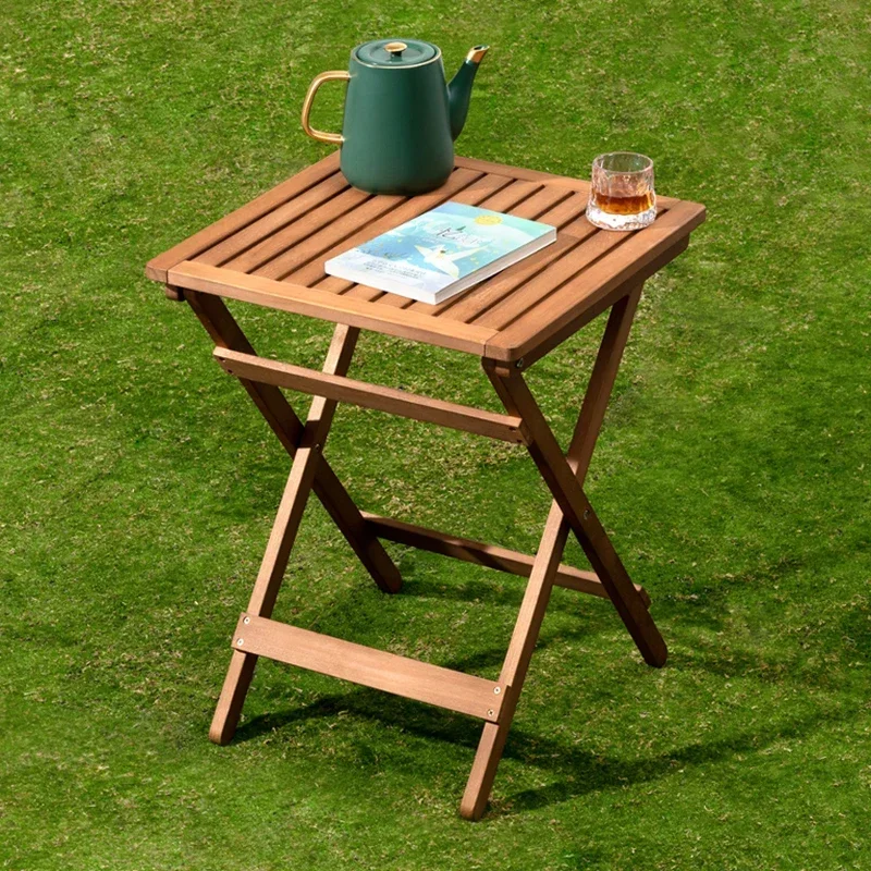 Wood Folding Camping Table Coffee Picnic Garden Tourist Outdoor Table Portable Mesa Jardin Exterior Y Terraza Camping Equipment