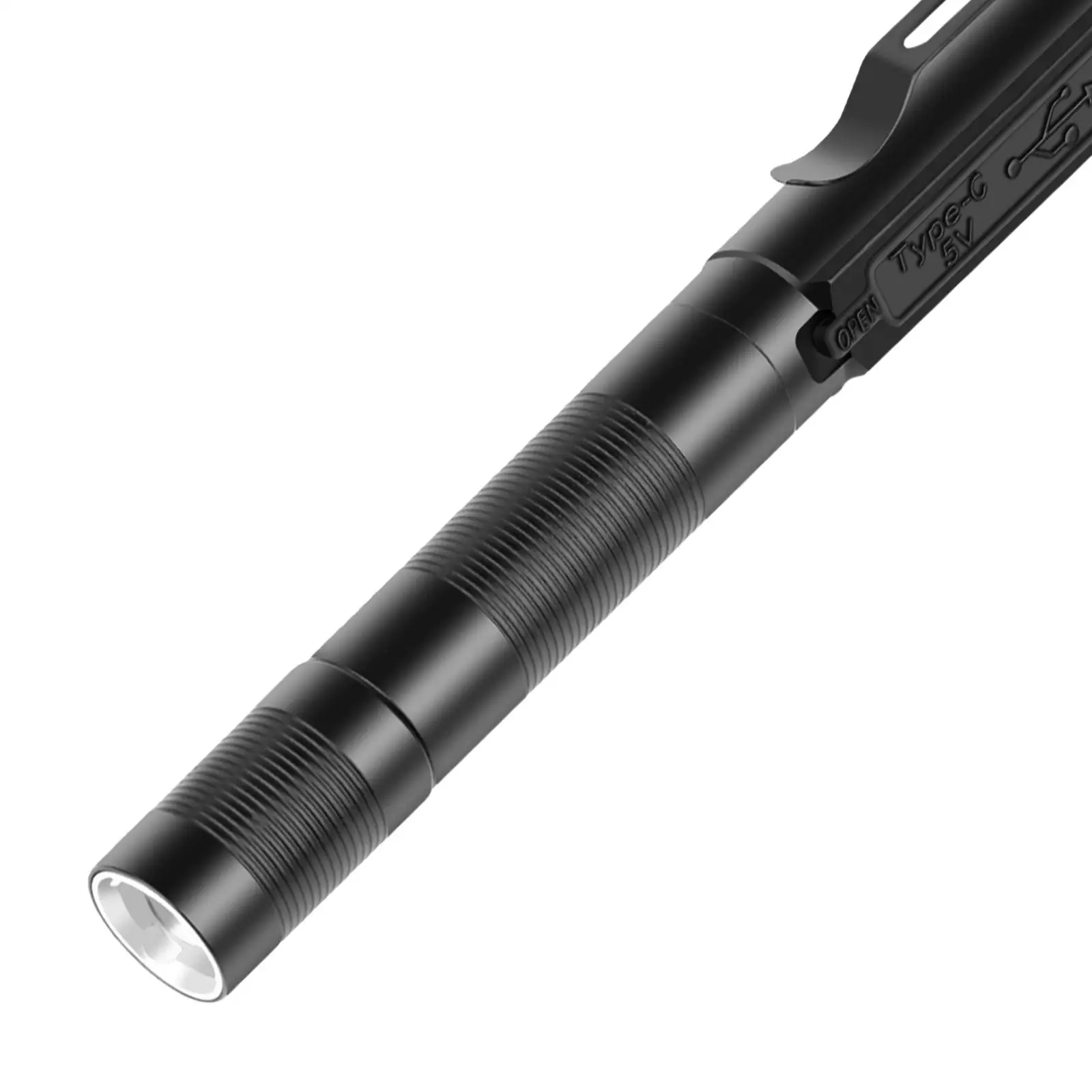 Lanterna LED portátil USB, Pen Light, Tocha, Luz para caminhadas