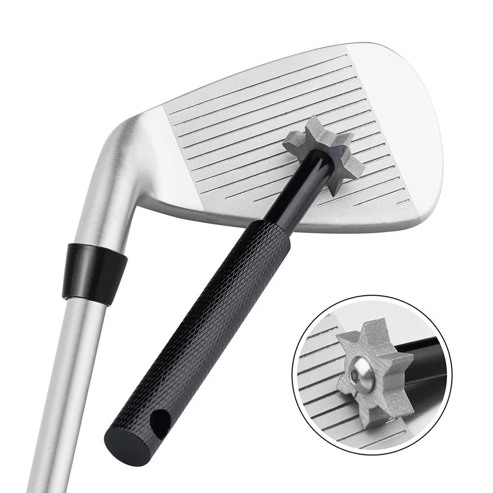 

Golf Club Groove Sharpener with 6 Heads Red Lightweight Maintenance Tool for Deep Cleaning and Restoring Groove Performance
