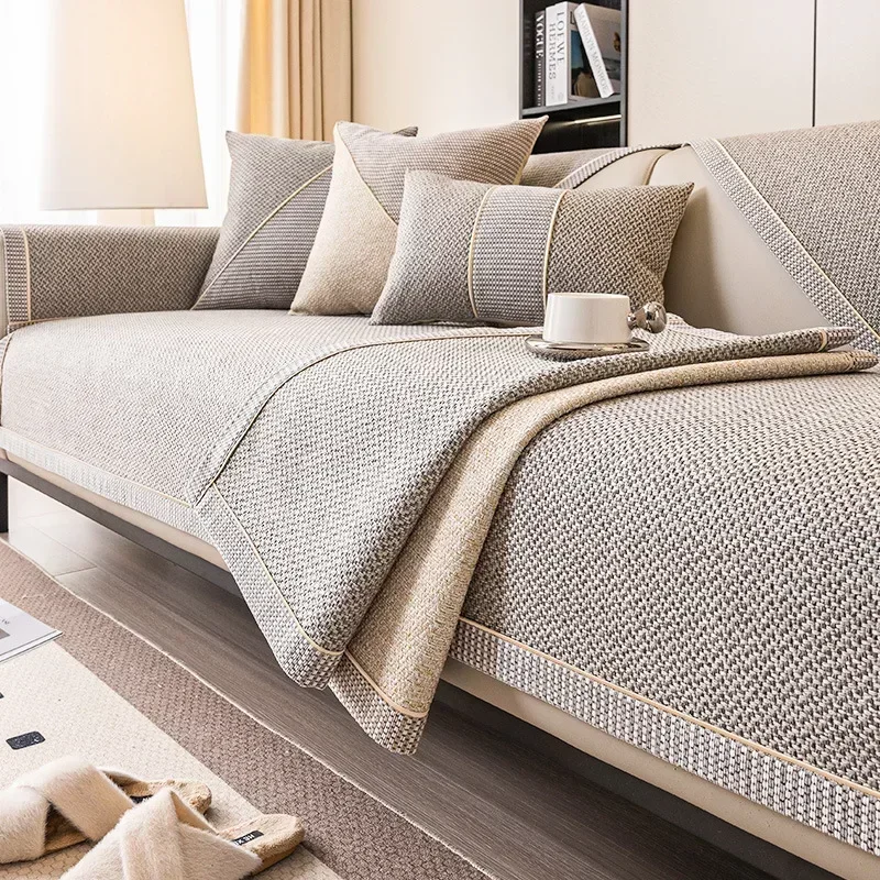 Universal Four Seasons Chenille Sofa Cover Anti-Pet Scratching Couch Protector Mat Wrap Side Living Room Carpet Defense