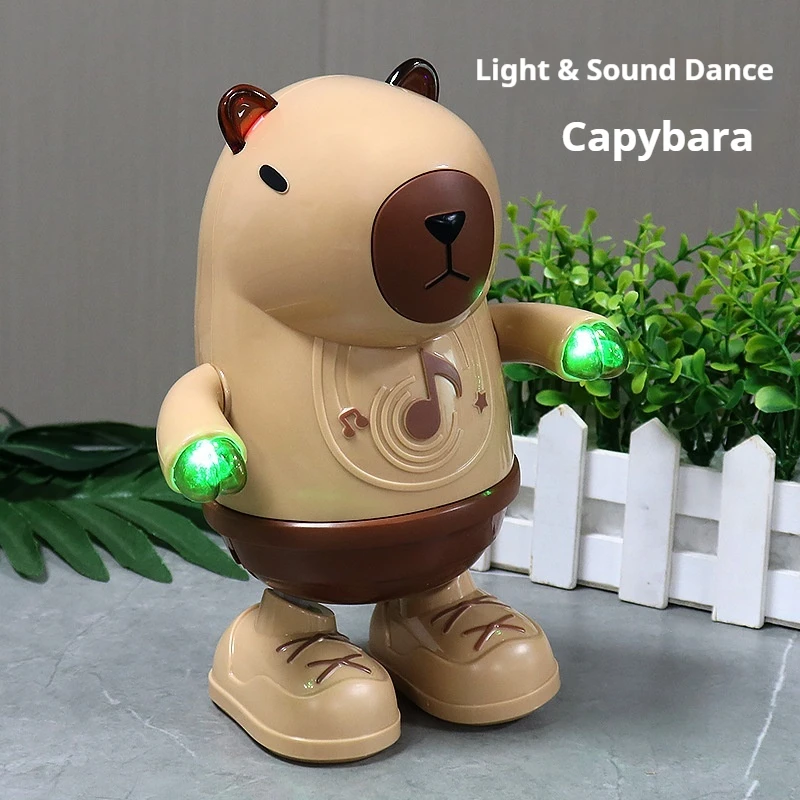

Capybara Electric Dancing Toy With Led Light Music Walking Swinging Two Speed Switch For Home Decor Entertainment Bulk Wholesale