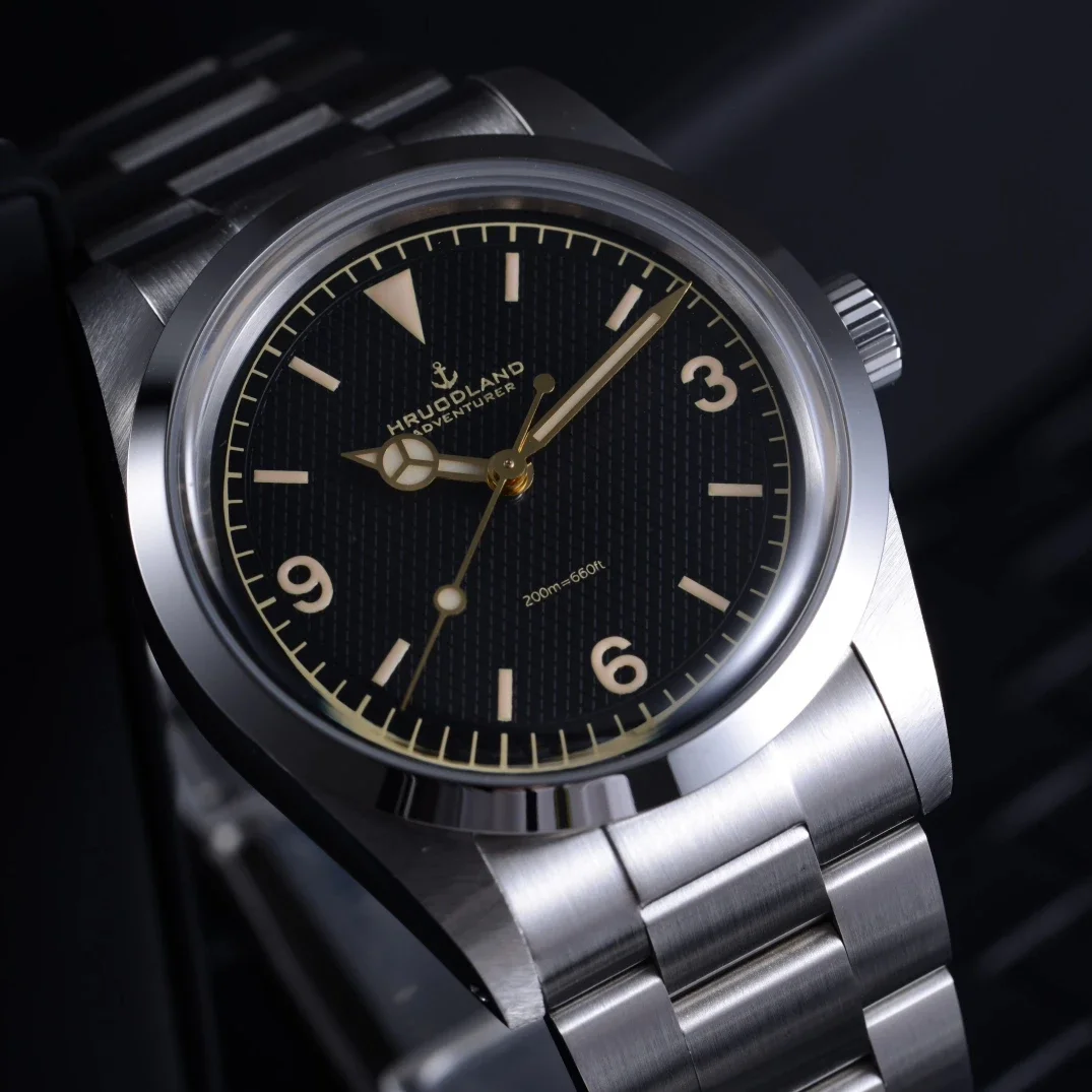 Hruodland 2025 Neue Männer Mechanische Uhr NH38 F029 36mm Retro Business Saphirglas Edelstahl Reloj Hombre