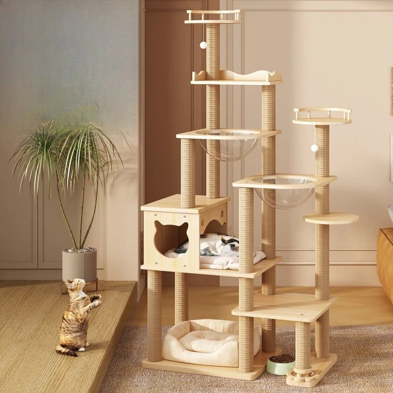 

climbing frame Solid wood large climbing frame Universal tree in all seasons Space capsule Sisal