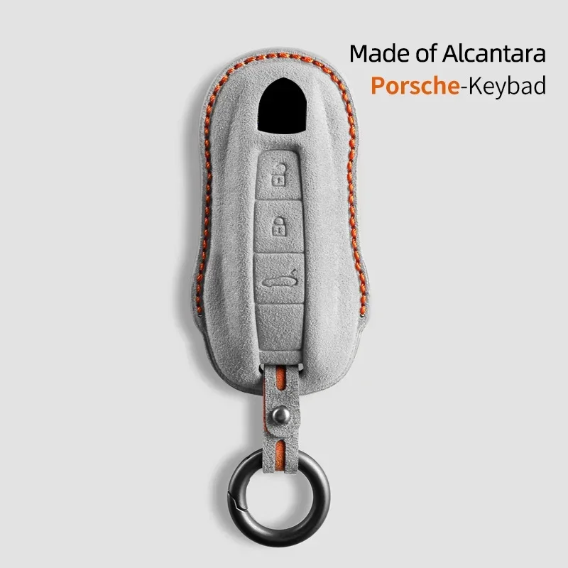 Funda protectora de ante para llave de coche, accesorio de moda para Porsche Cayenne Macan 911 Boxster Cayman Panamera 718, novedad