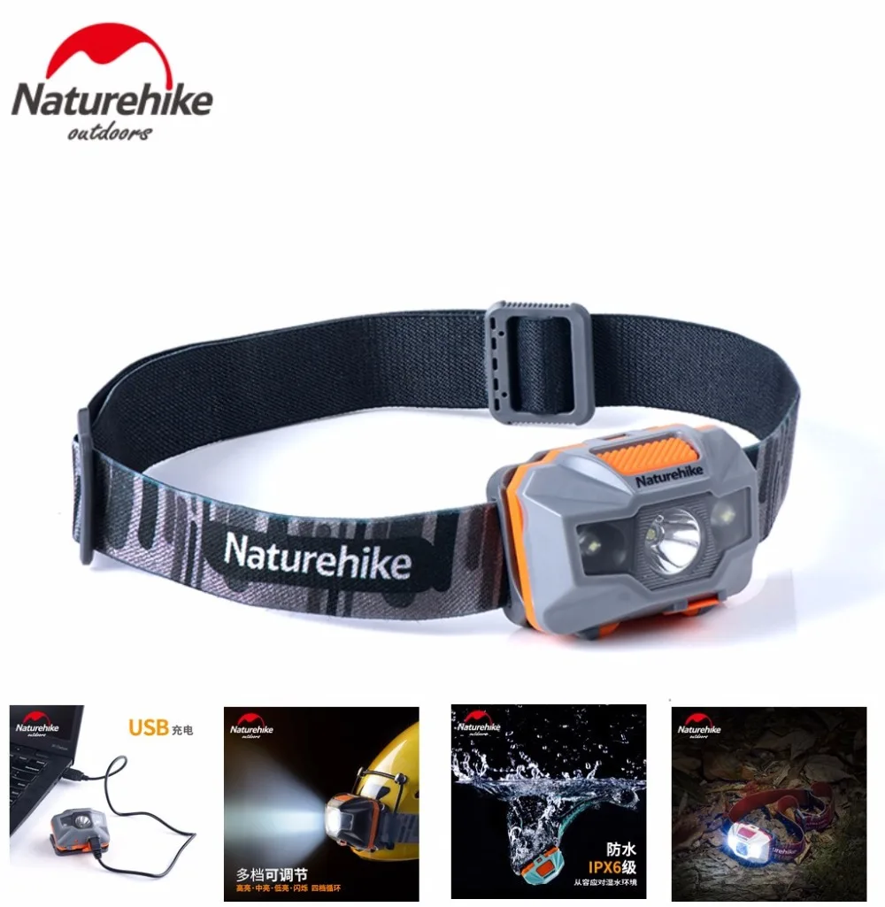 

Naturehike-Portable LED Headlamp with Lithium Battery, USB Charge, Waterproof, 4 Modes, Camping, Fishing, Cycling, Outdoor Tools