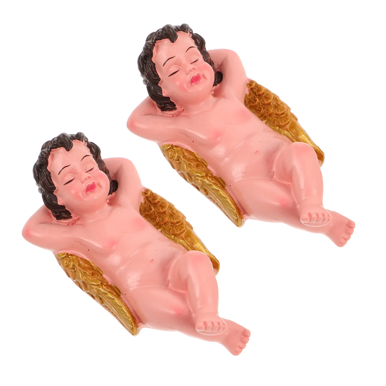 

2pcs Creative Cupid Statue Garden nament Miniature Resin Sculpture Outdoor Decoration Unique Figurine Yard Decor